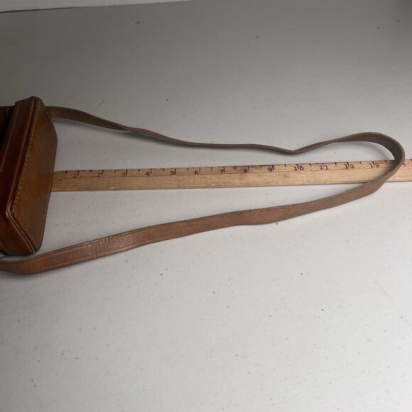 Vintage Brown Belding California Saddle Leather Case Zip Around Small Bag 7x5x2" - Picture 12 of 16